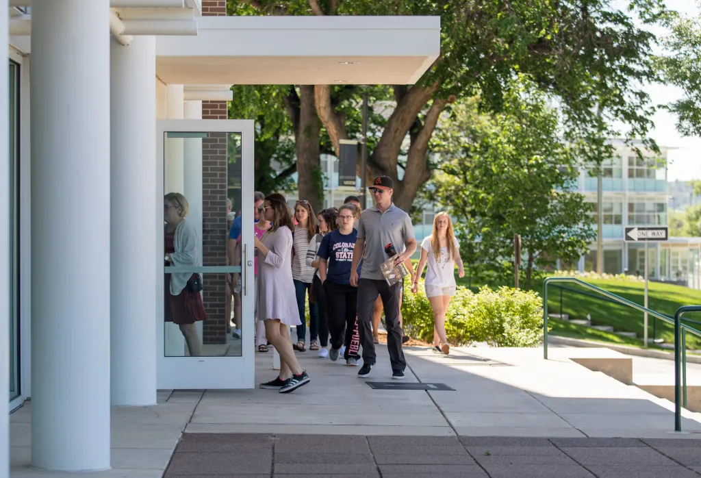 prospective student tour group